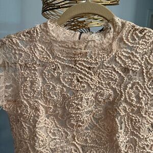 Zara Women's Crop Top with Lace Detail